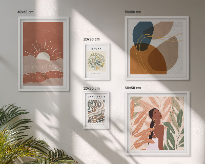 Tableau de décoration murale Motifs abstraits de plantes de style bohème