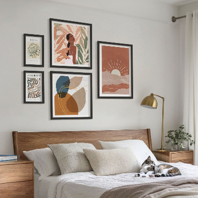 Tableau de décoration murale Motifs abstraits de plantes de style bohème