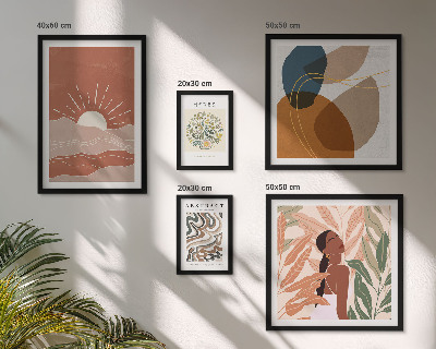 Tableau de décoration murale Motifs abstraits de plantes de style bohème