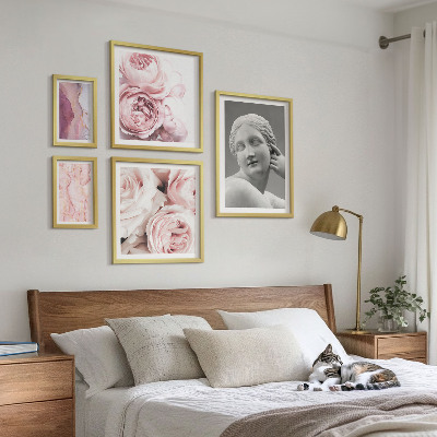 Ensemble de 5 tableaux Sculptures florales classiques