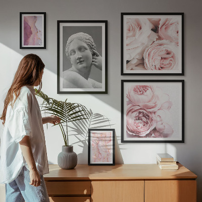 Ensemble de 5 tableaux Sculptures florales classiques