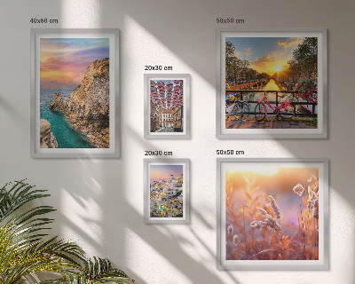 Lot de tableaux encadrés Paysages côtiers d'Europe