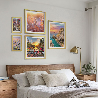 Lot de tableaux encadrés Paysages côtiers d'Europe