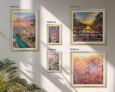 Lot de tableaux encadrés Paysages côtiers d'Europe