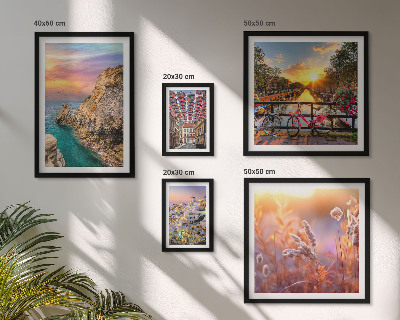 Lot de tableaux encadrés Paysages côtiers d'Europe