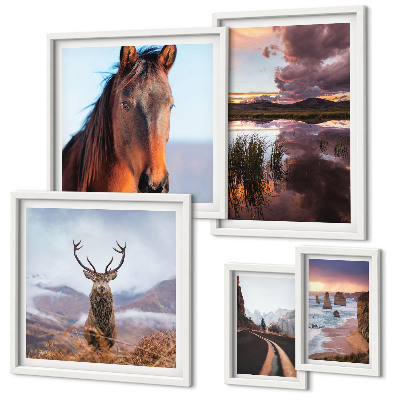 Ensemble de 5 tableaux La beauté naturelle des paysages