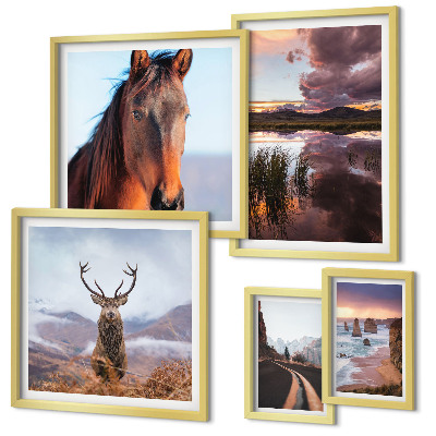 Ensemble de 5 tableaux La beauté naturelle des paysages