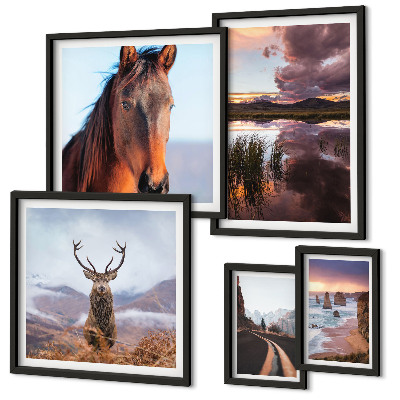 Ensemble de 5 tableaux La beauté naturelle des paysages