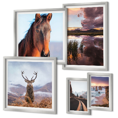 Ensemble de 5 tableaux La beauté naturelle des paysages