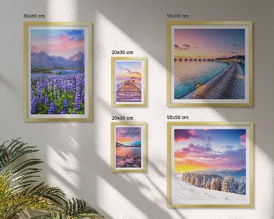 Ensemble de 5 tableaux Paysages, nature, montagnes, vues