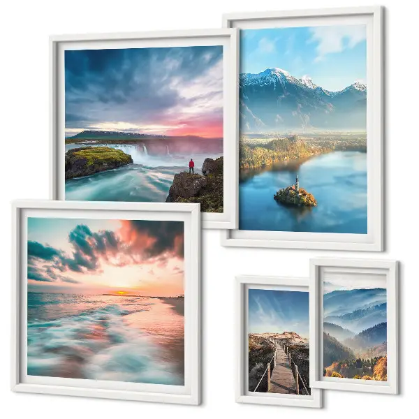 Tableau de décoration murale paysages de montagne et cascades