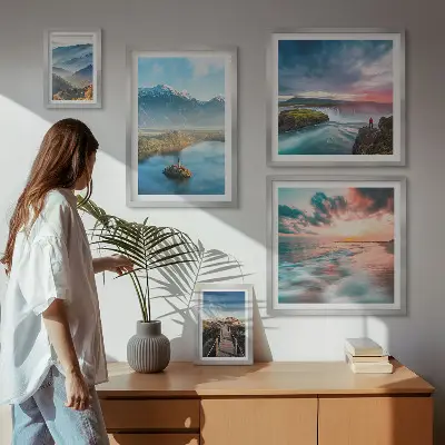 Tableau de décoration murale paysages de montagne et cascades
