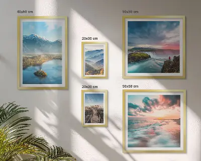 Tableau de décoration murale paysages de montagne et cascades