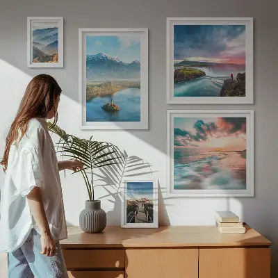 Tableau de décoration murale paysages de montagne et cascades