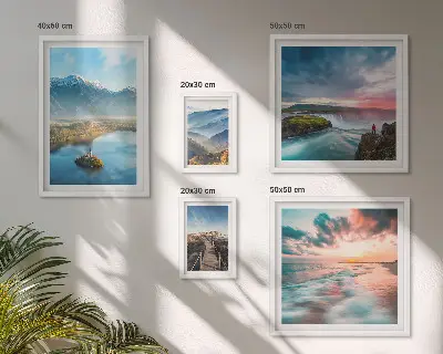 Tableau de décoration murale paysages de montagne et cascades