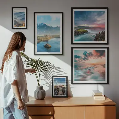Tableau de décoration murale paysages de montagne et cascades