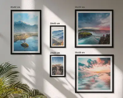 Tableau de décoration murale paysages de montagne et cascades