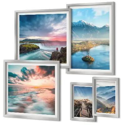 Tableau de décoration murale paysages de montagne et cascades