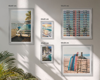 Ensemble de 5 tableaux Paysages de plage élégants