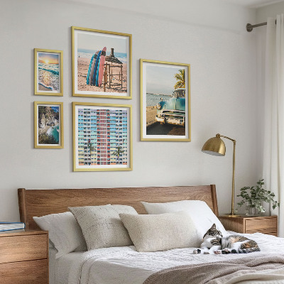 Ensemble de 5 tableaux Paysages de plage élégants
