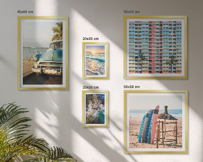 Ensemble de 5 tableaux Paysages de plage élégants