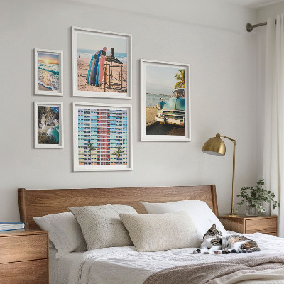 Ensemble de 5 tableaux Paysages de plage élégants