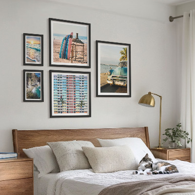 Ensemble de 5 tableaux Paysages de plage élégants