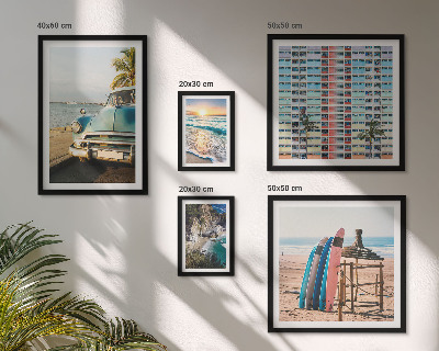 Ensemble de 5 tableaux Paysages de plage élégants