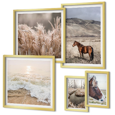 Tableau de décoration murale Paysages avec chevaux et eau