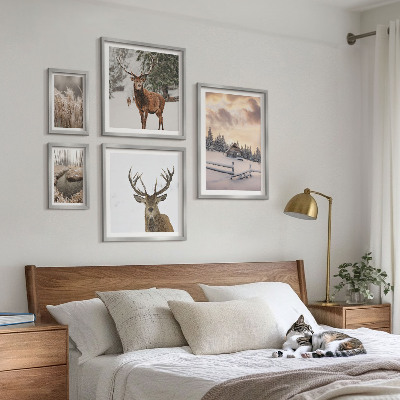 Tableau de décoration murale Paysages d'hiver avec des cerfs