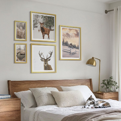 Tableau de décoration murale Paysages d'hiver avec des cerfs