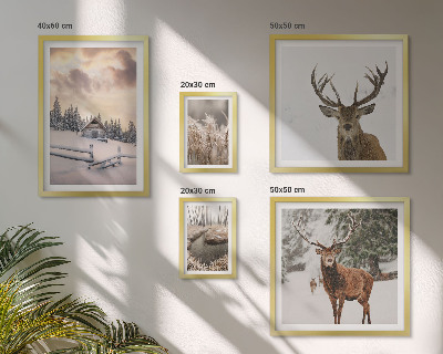 Tableau de décoration murale Paysages d'hiver avec des cerfs