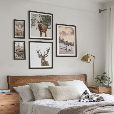 Tableau de décoration murale Paysages d'hiver avec des cerfs
