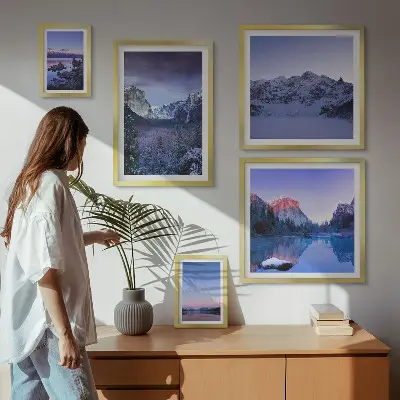 Tableau de décoration murale représentant des lacs de montagne, des forêts et des paysages
