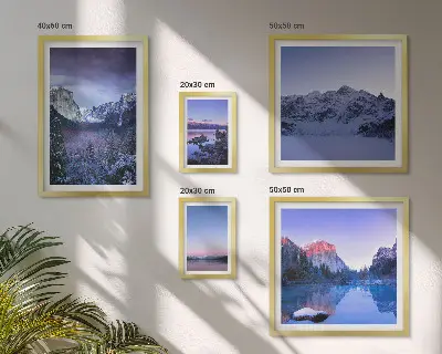 Tableau de décoration murale représentant des lacs de montagne, des forêts et des paysages