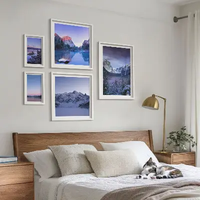 Tableau de décoration murale représentant des lacs de montagne, des forêts et des paysages