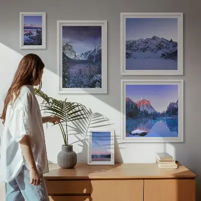 Tableau de décoration murale représentant des lacs de montagne, des forêts et des paysages