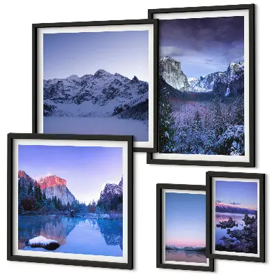 Tableau de décoration murale représentant des lacs de montagne, des forêts et des paysages