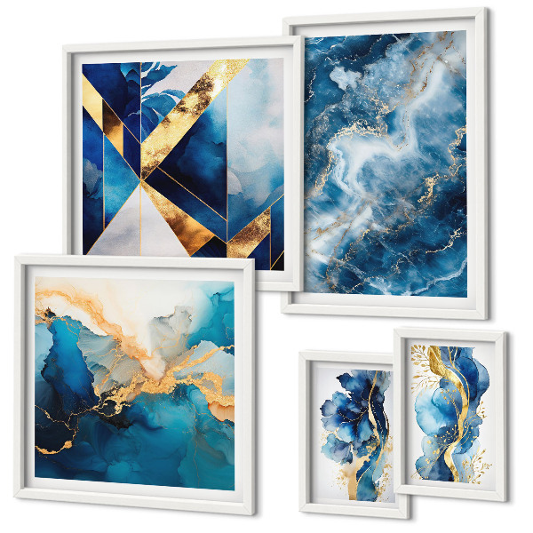 Tableau de décoration murale Compositions bleues abstraites
