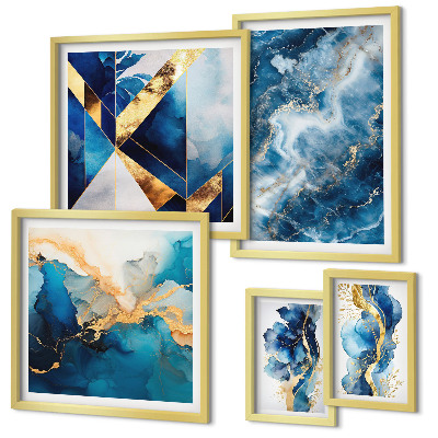 Tableau de décoration murale Compositions bleues abstraites
