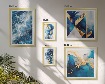 Tableau de décoration murale Compositions bleues abstraites