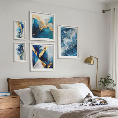 Tableau de décoration murale Compositions bleues abstraites
