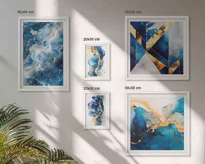 Tableau de décoration murale Compositions bleues abstraites