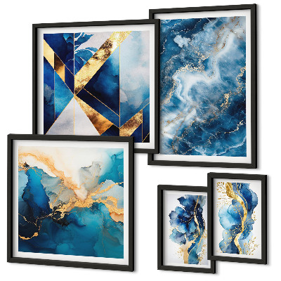 Tableau de décoration murale Compositions bleues abstraites