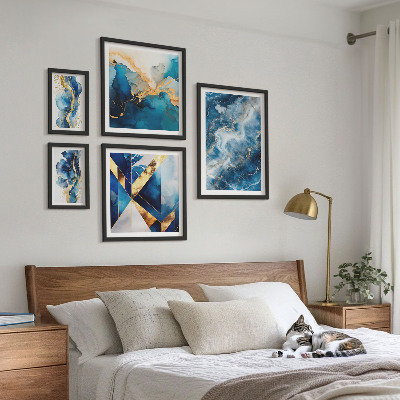 Tableau de décoration murale Compositions bleues abstraites