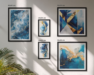 Tableau de décoration murale Compositions bleues abstraites