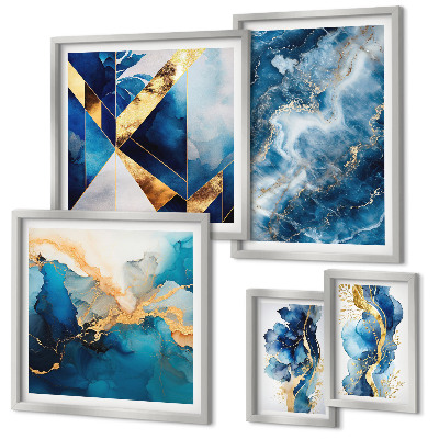 Tableau de décoration murale Compositions bleues abstraites