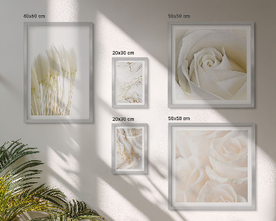 Lot de tableaux encadrés Accents de marbre rose blanc