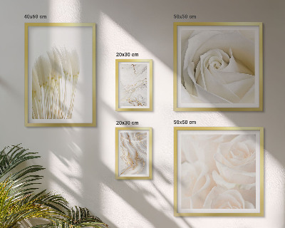 Lot de tableaux encadrés Accents de marbre rose blanc