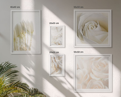 Lot de tableaux encadrés Accents de marbre rose blanc